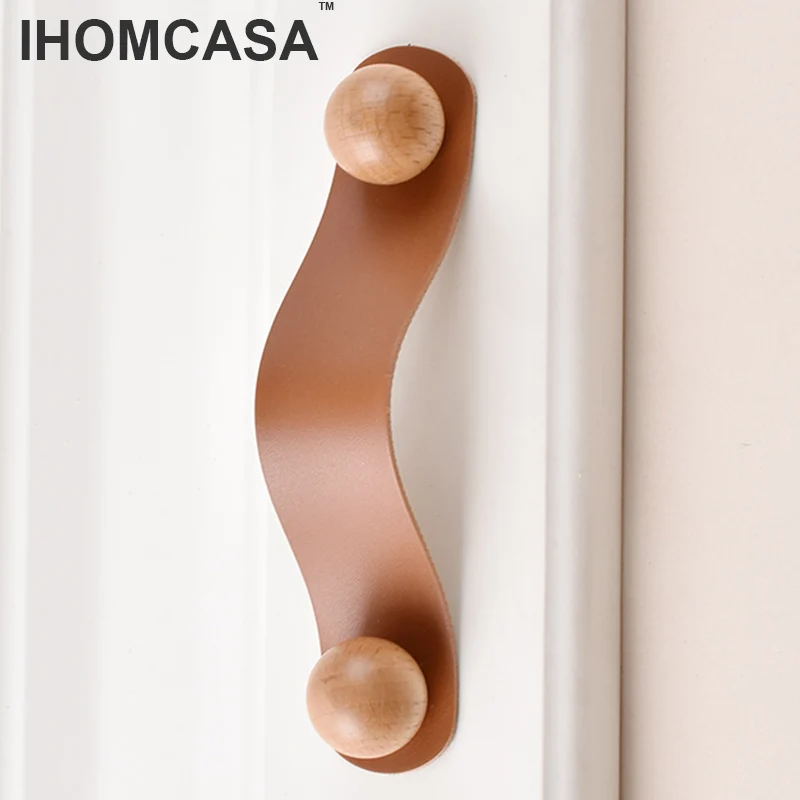 Nordic Beech Wooden Drawer Handle Cupboard Knobs Kitchen Cabinet Door Knob Furniture Handle Dresser Wood Knob