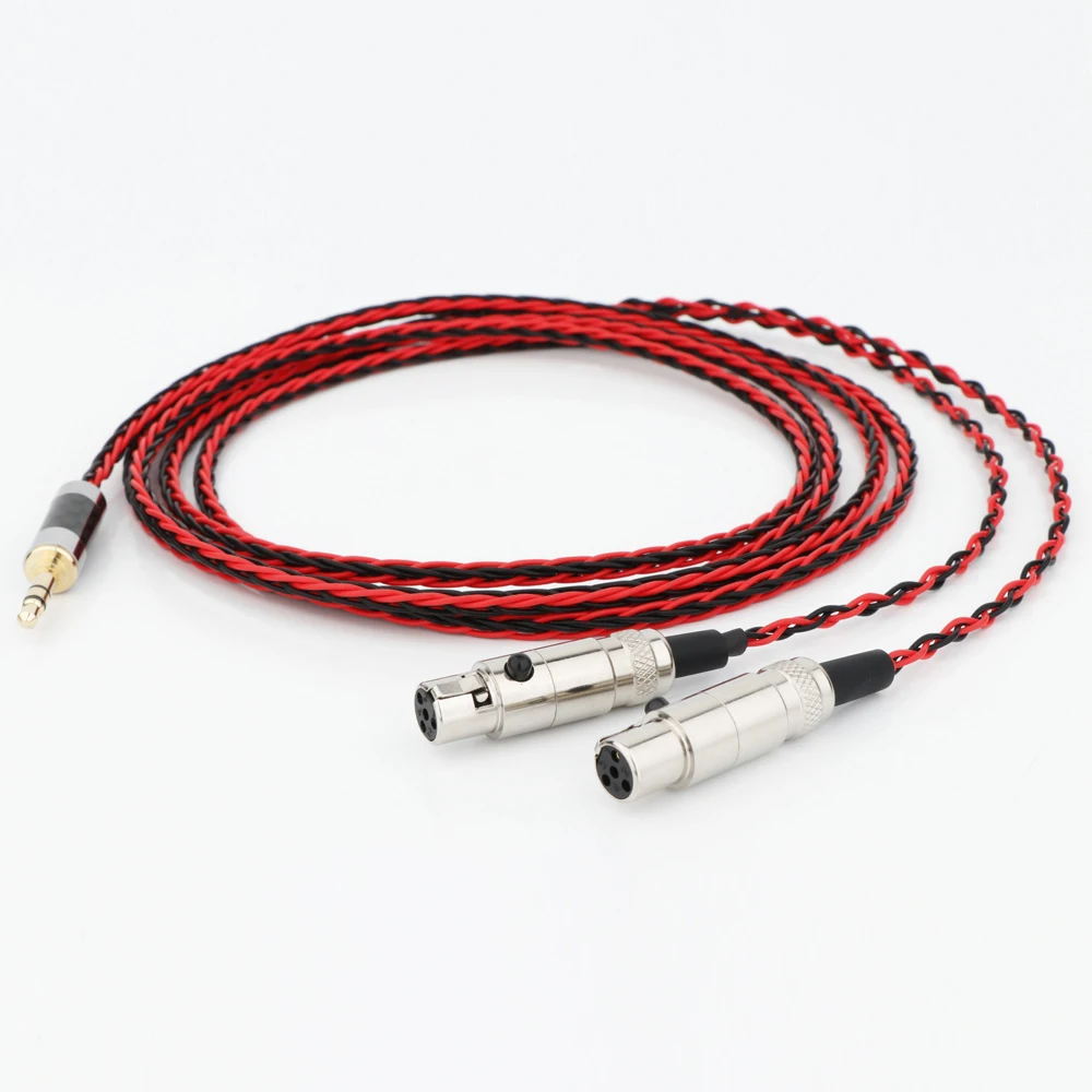 TOP-HiFi OCC Silver Plated Audiophile Headphone Cable for Audeze LCD-2/3/4/X Balanced Upgrade Wire (2.5/3.5/4.4mm/XLR) HiFi-Grad