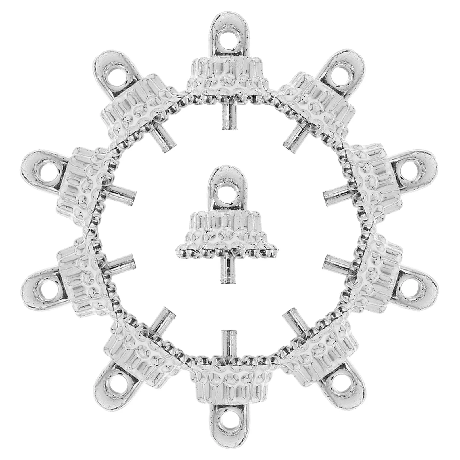 

100Pcs Christmas Ornament Caps Replacement Silver Plastic Round Ornament Hangers Cup Caps for Christmas Tree DIY Decoration