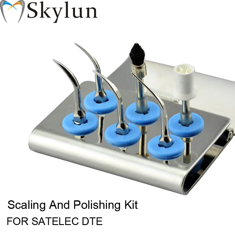 

Dental Ultrasonic scaler Tip Kit SCALING AND POLISHING KIT scaler tips GD1 GD4 PD1 ,PD3 BRUSG Prophy Fit EMS WOODPECKER AT17