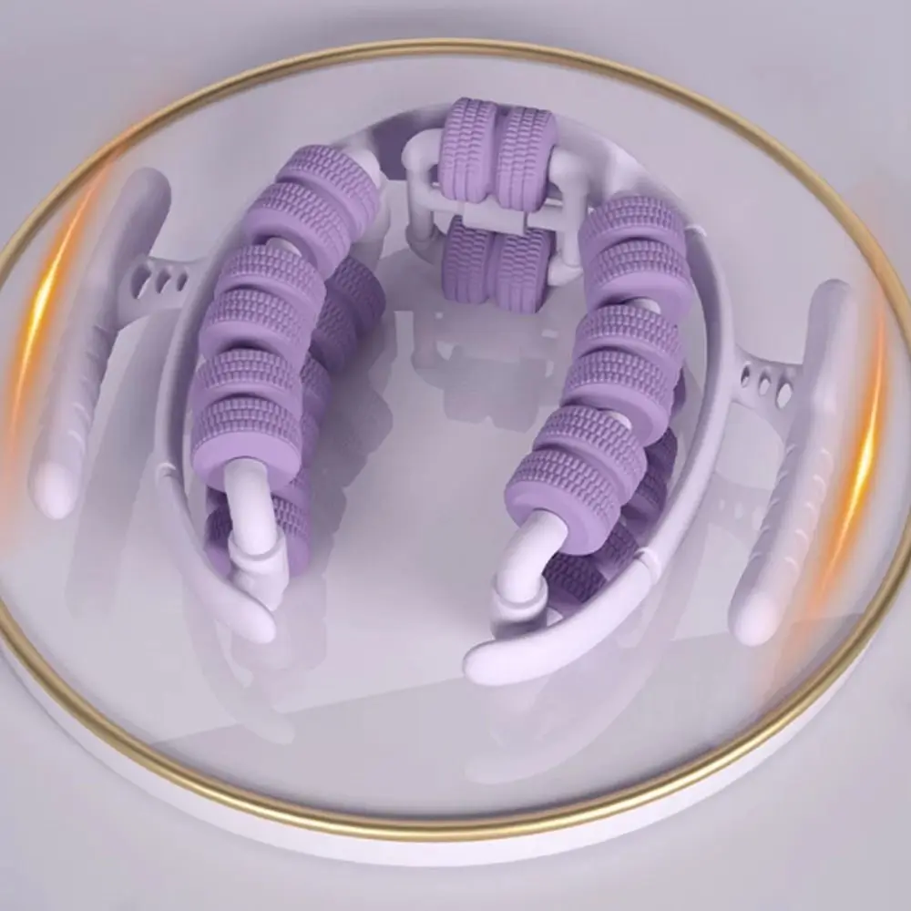

Portable Annular Leg Clamp Massager Ring-Shaped 28 Wheel Manual Muscle Massager Roller Lightweight Handheld Slimming Roller Tool
