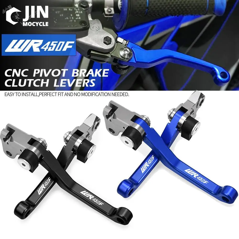 Motocross Foldable Pivot Dirt Bike CNC Brake Clutch Levers Cable Lever Handle For YAMAHA WR450F WR 450F 2001-2015 2014 2013 2012