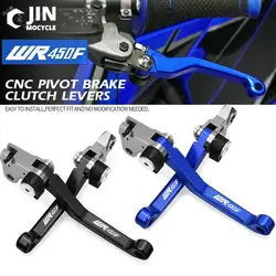 Motocross Foldable Pivot Dirt Bike CNC Brake Clutch Levers Cable Lever Handle For YAMAHA WR450F WR 450F 2001-2015 2014 2013 2012