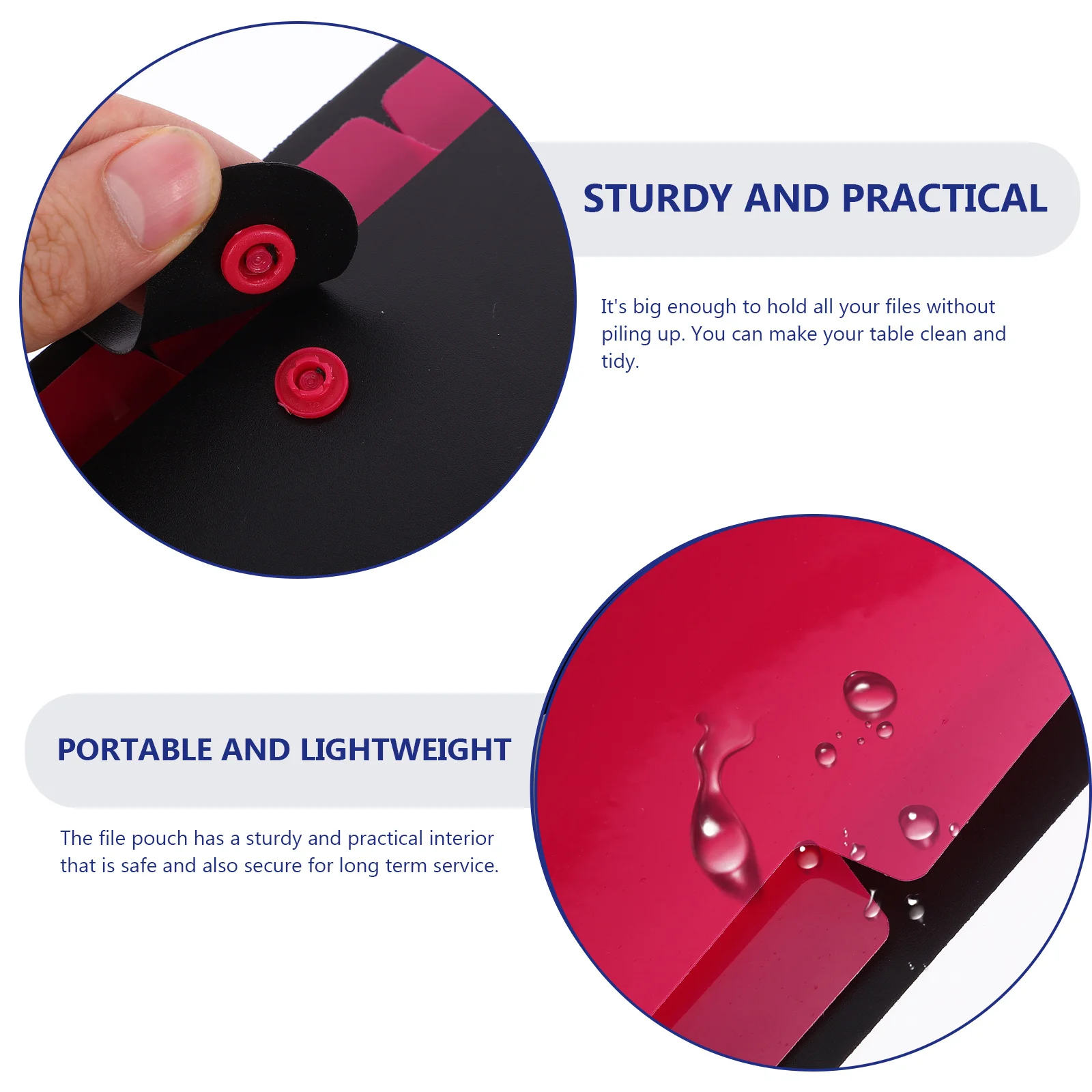 Expandable Accordion File Folder Multi-Layer Portable Document Organizer Large Capacity Paper File Storage Pouch Office