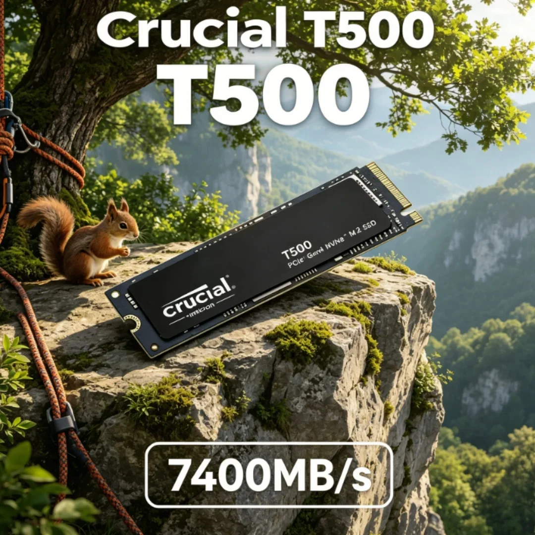

Crucial T500 1TB Gen4 NVMe M.2 SSD Gaming Internal Solid State Drive 7300MB/s for PS5 Laptop PC CT1000T500SSD8 OEM