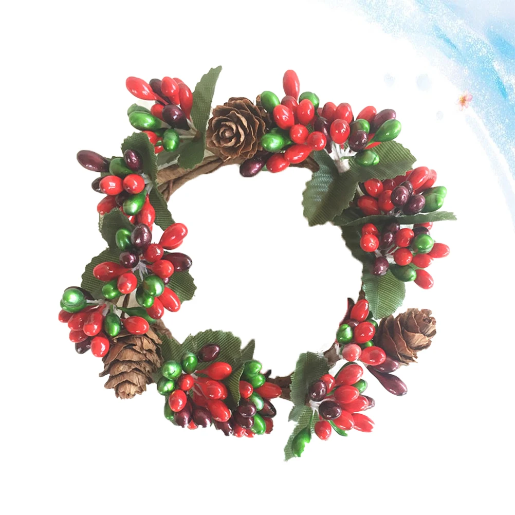 

2Pcs Christmas Wreath Versatile Indoor Outdoor Decor Wedding Arch Fireplace Front Door Red Green Christmas Garland