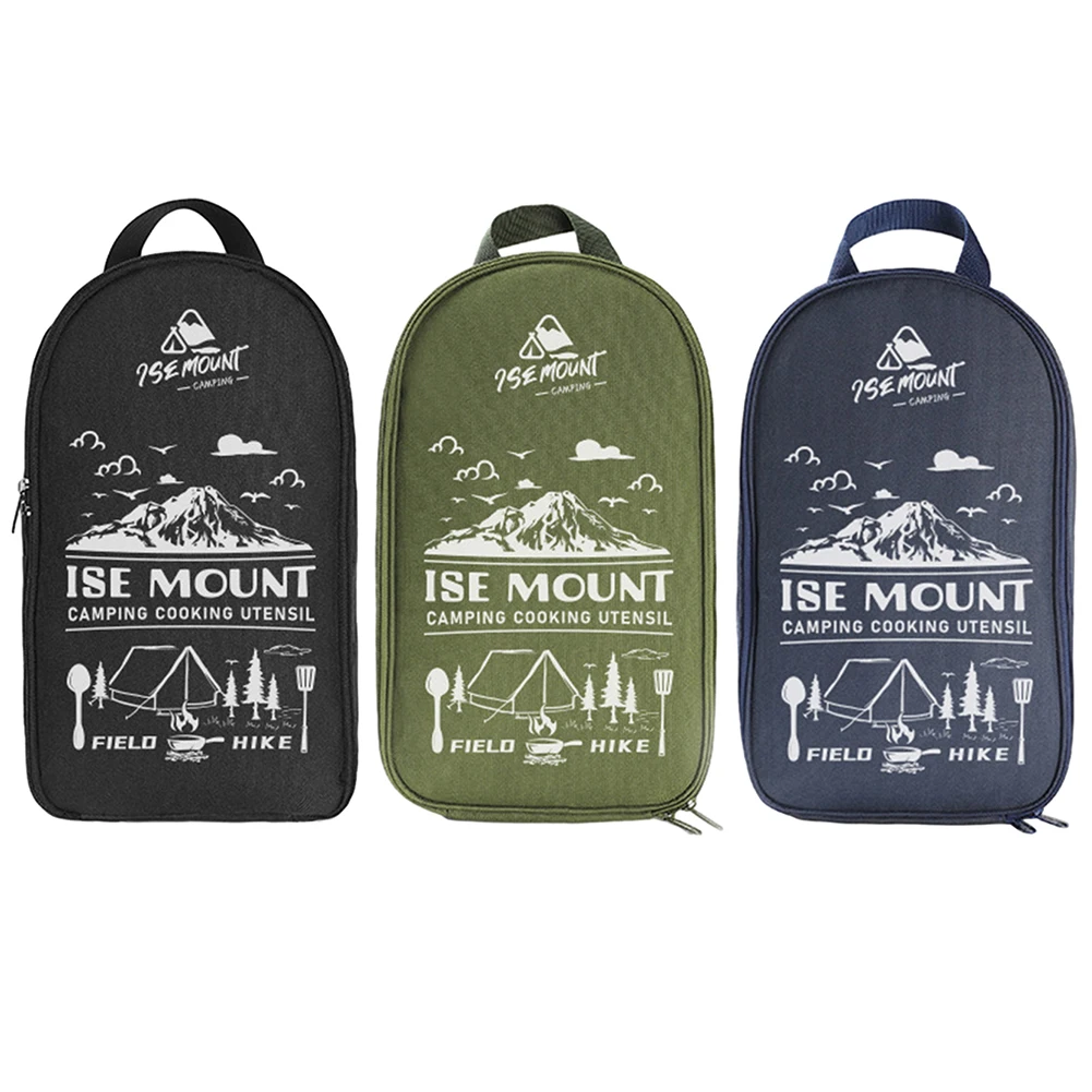 Bolsa de almacenamiento de utensilios de cocina portátil, tela Oxford, bolsa para vajilla de barbacoa y Picnic, organizador de utensilios de cocina para acampar al aire libre