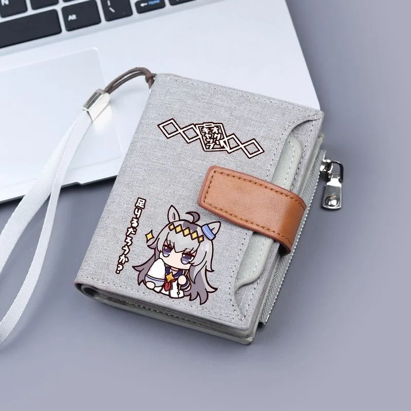 Cartera de dibujos animados de Game Oguri Cap, tarjetero para identificación de estudiante, bolso bonito de estilo japonés, accesorios para juegos de rol, accesorios unisex