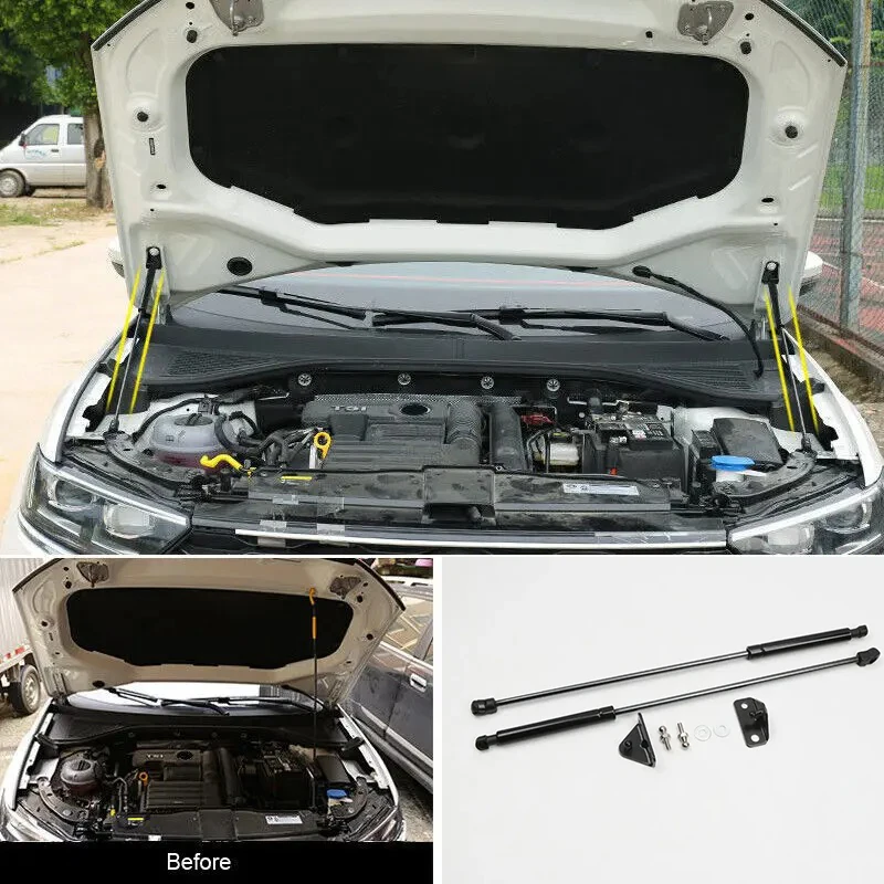 Car Styling Front Bonnet Hood Engine Cover Hydraulic Rod Gas Struts Lift Support For VW T-roc 2017-2025 Volkswagen 2024 2023