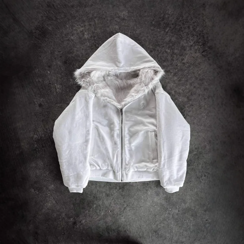 Couple coats European Station Fashion Hooded Cardigan Double Layer Wearable Simple Premium Street Fashion Retro Simple Jacket