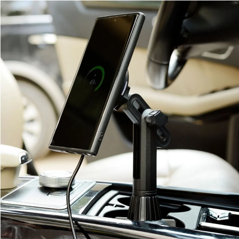 

Cup Holder Phone Mount Magnetic 15W Magnetic Car Mount for Phone 14 13