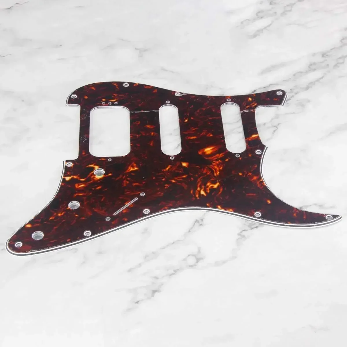 

Накладка для электрогитары, перегородка для электрогитары, 3-слойная, 11 отверстий, закругленная защита от плектра, гитара с набором защитных пластин для задней панели