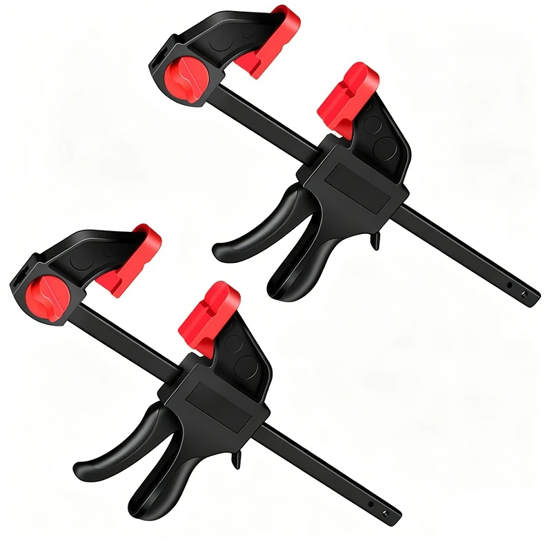 

2-Pack Bar Clamps for Woodworking 12-inch Clamp/Spreader Quick Release One-Handed Wood Clamps Set Light-Duty Quick F Clamp