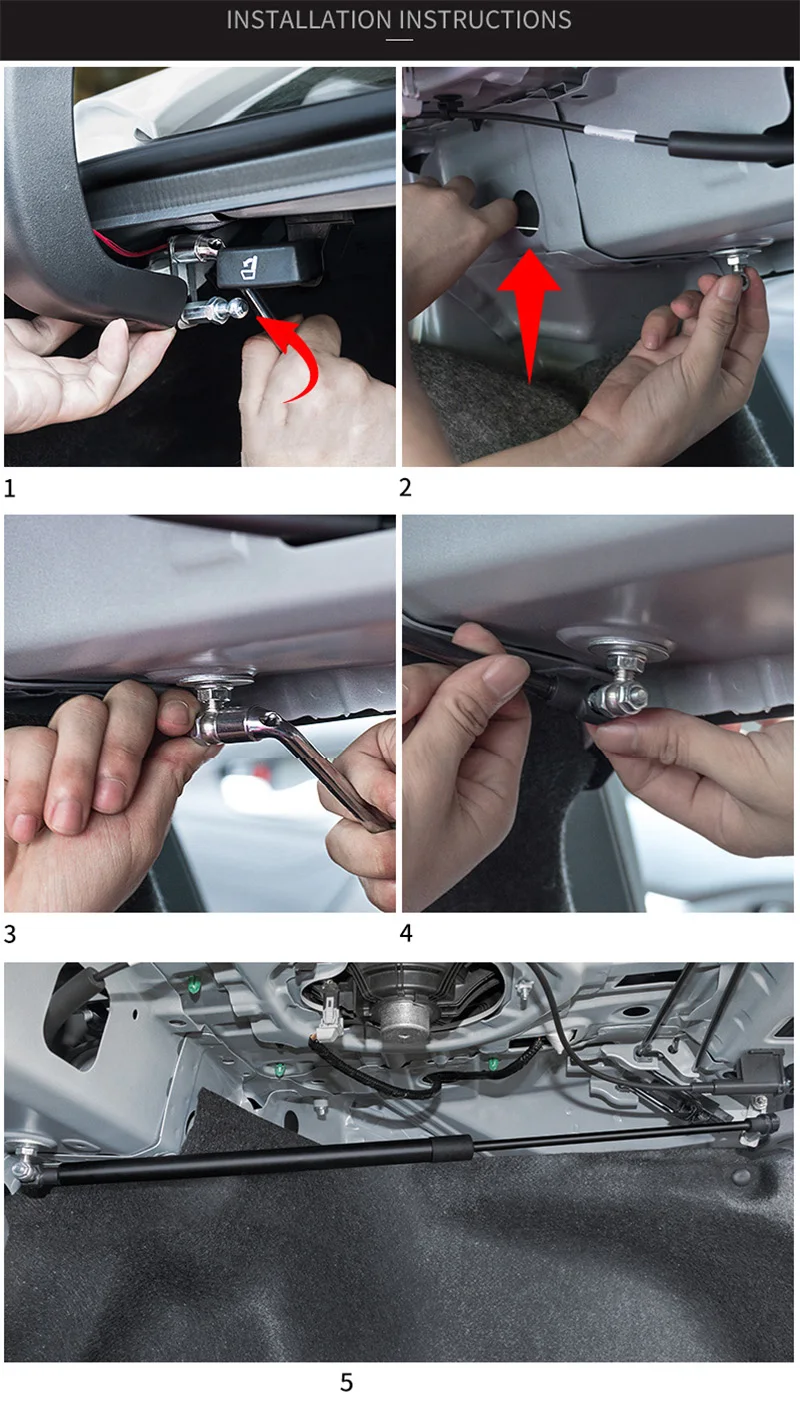 For Honda Civic 11th 2022 Rear Door Trunk Box Supporting Hydraulic Lift Rod Strut Spring Shock Bars Bracket