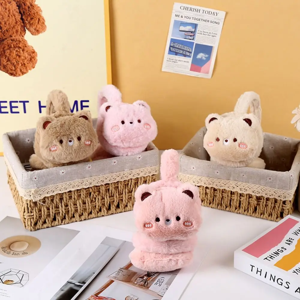 Outdoor Bear Bear Earmuffs Winter Warm Foldable Cycling Ear Covers Retractable Windproof Ear Protection Gift for Women Girls