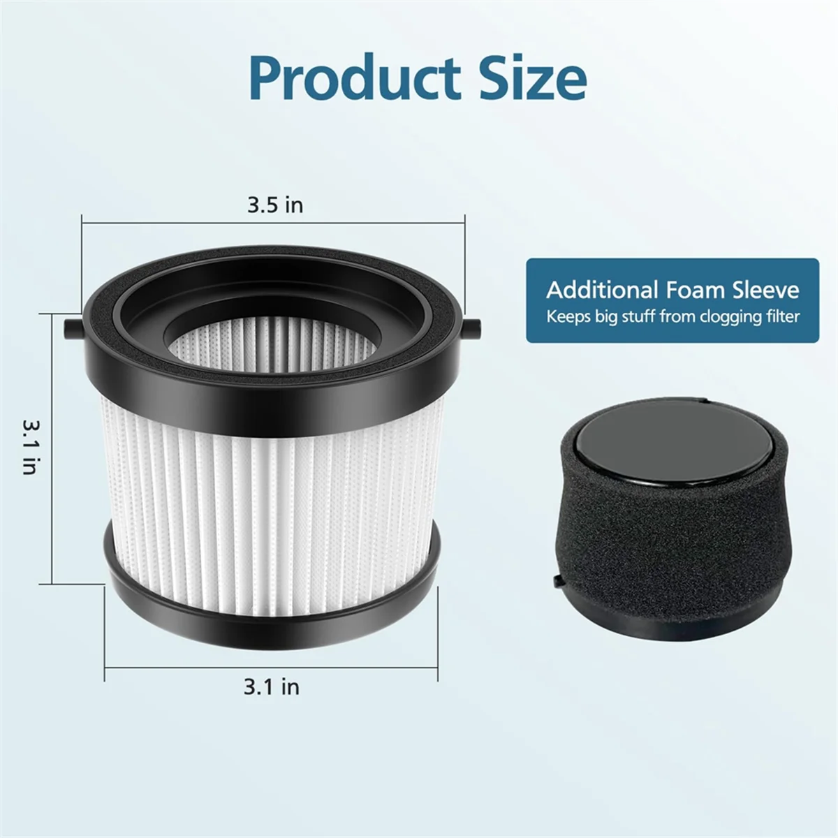 4ตัวกรองสำหรับเครื่องดูดฝุ่นแบบมือถือไร้สาย DeWalt 20V DCV501HB แขนกรองโฟม8ชิ้นและแปรง1ชิ้น DCV5011H ชิ้นส่วน