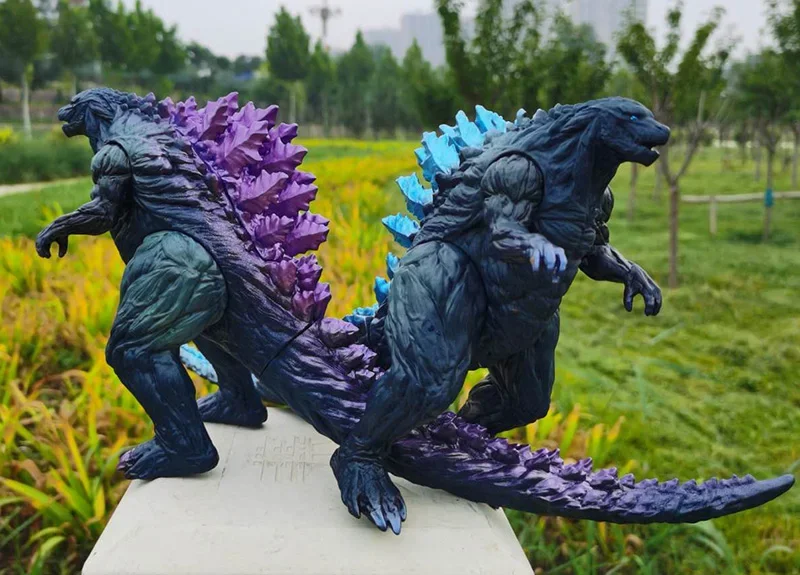 2024 New Godzilla VS King Kong Action Anime Figurie Large Godzilla King Ghidorah Soft Glue Monster Doll Model Ornaments Toys