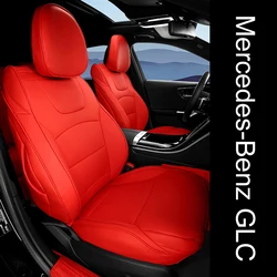 Custom Fit Car Accessories Seat Cover for 5 Seaters Full Set Quality Leather for Mercedes Benz GLC Front and Rear Seats