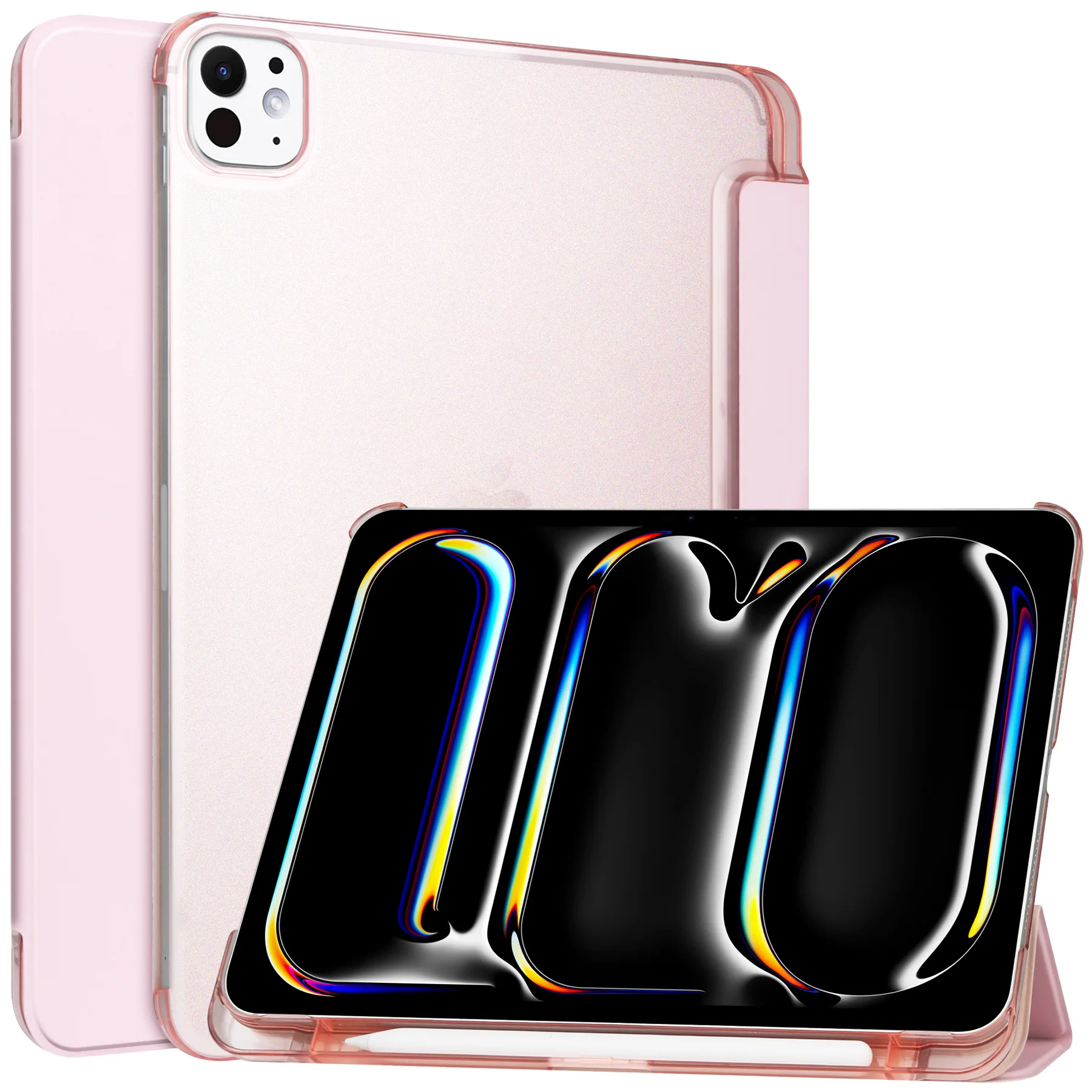 

For Ipad Pro 13 Case 2024 Shockproof Frosted Anti-fingerprint With Pen Slot Automatic Sleep Wake-up Hard Case For Ipad Pro-13