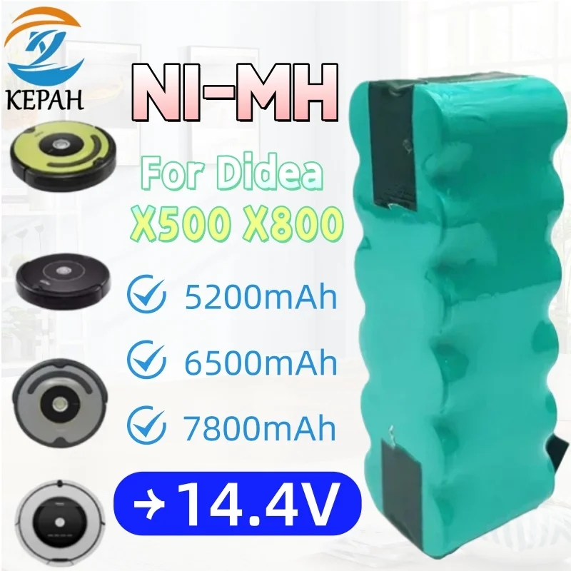 

For Panda x500 Dibea x500 x580 x900 T322 T321 T320 Vacuum Cleaner CR120 CR121 CR540 Batteries 14.4v 5200mAh Batteries