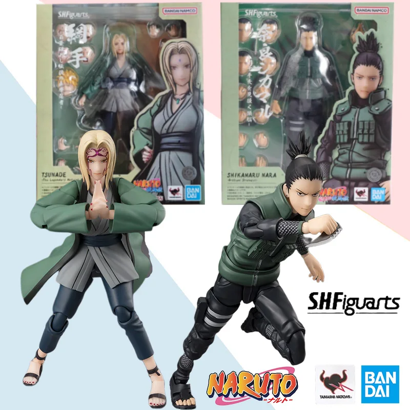 

Bandai original authentic SHFiguarts SHF Naruto SHIKAMARU NARA and Medical Ninja TSUNADE anime action figure collection model