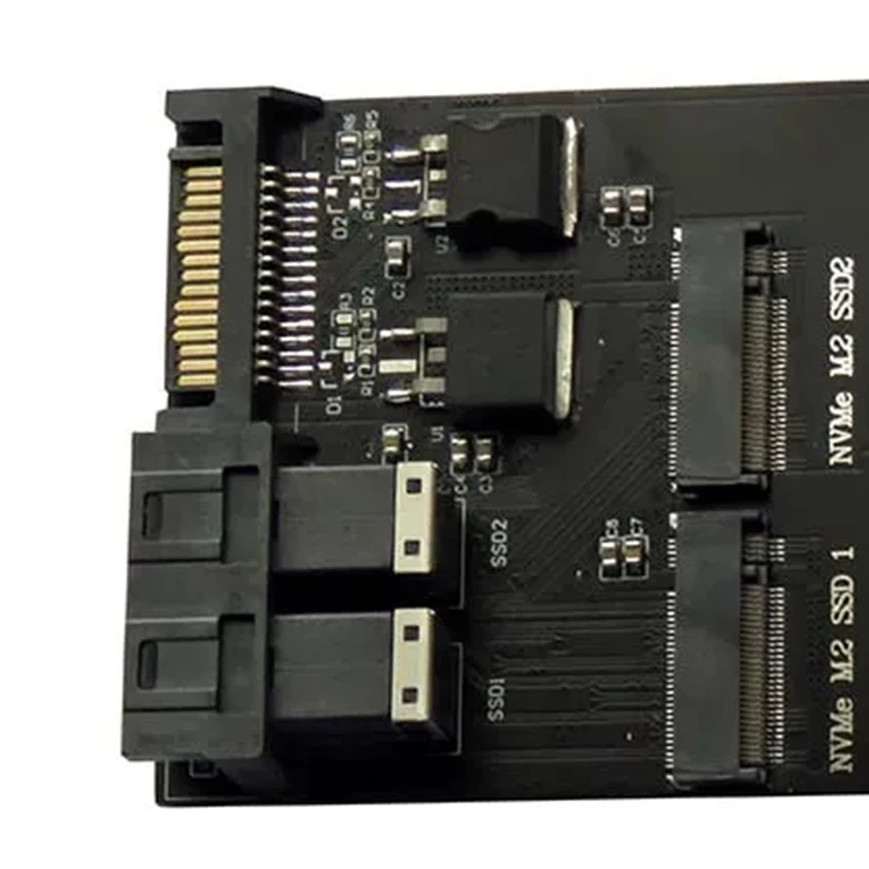 SFF-8643 U.2 에서 Nvme M.2 NGFF SSD 변환 카드 어댑터, SFF-8643 U.2 에서 듀얼 M-키 NVME M2 NGFF SSD 어댑터, 2 포트