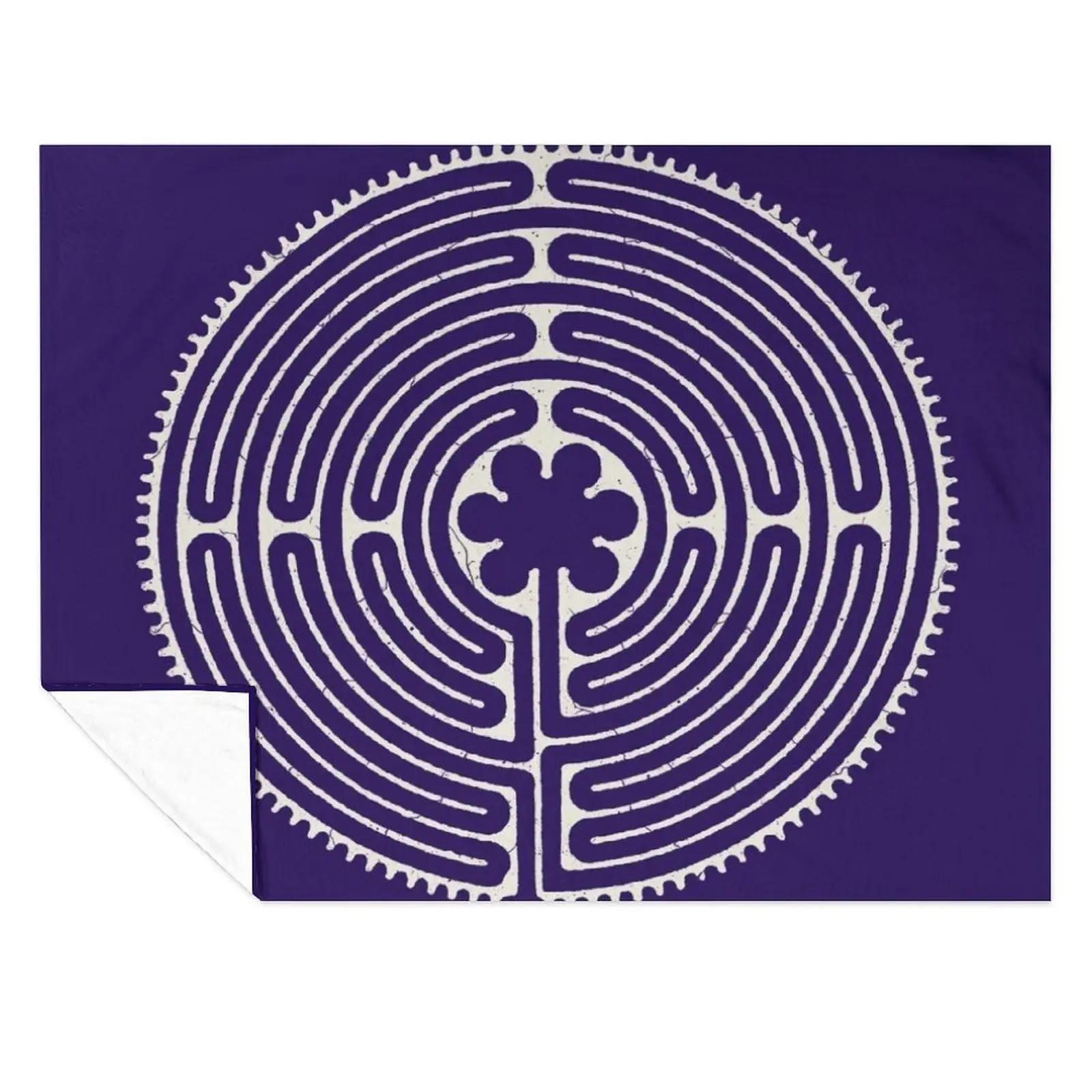 

Sacred Geometry Symbol - Chartres Labyrinth 4 Throw Blanket Decorative Beds Luxury Brand Comforter valentine gift ideas Blankets