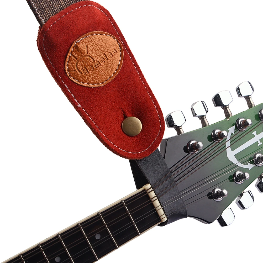

2 pcs Guitar Headstock Strap Soft Synthetic Acoustic Guitar Strap Button Straps Tie Buckle For Bass Classical