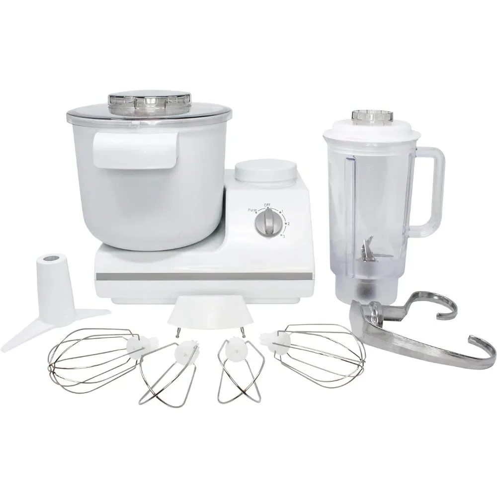 Complete bread dough mixer with dough hook, kitchen electric vertical mixer, white free shipping