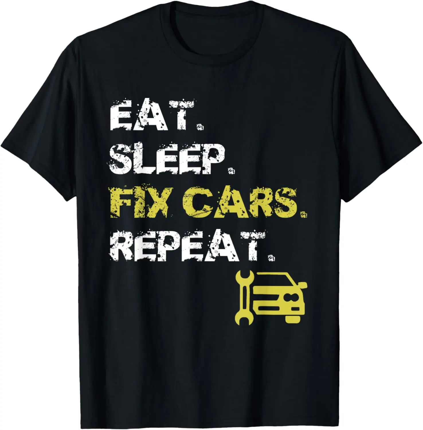 

Eat Sleep Fix Cars Repeat — автомеханик — футболка авторемонта