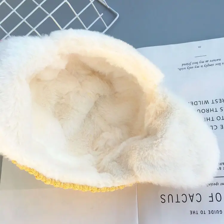 قبعات أطفال شتوية دافئة وسميكة، قبعات Lei Feng، قبعات أطفال شتوية عصرية وصوفية لحماية الأذن