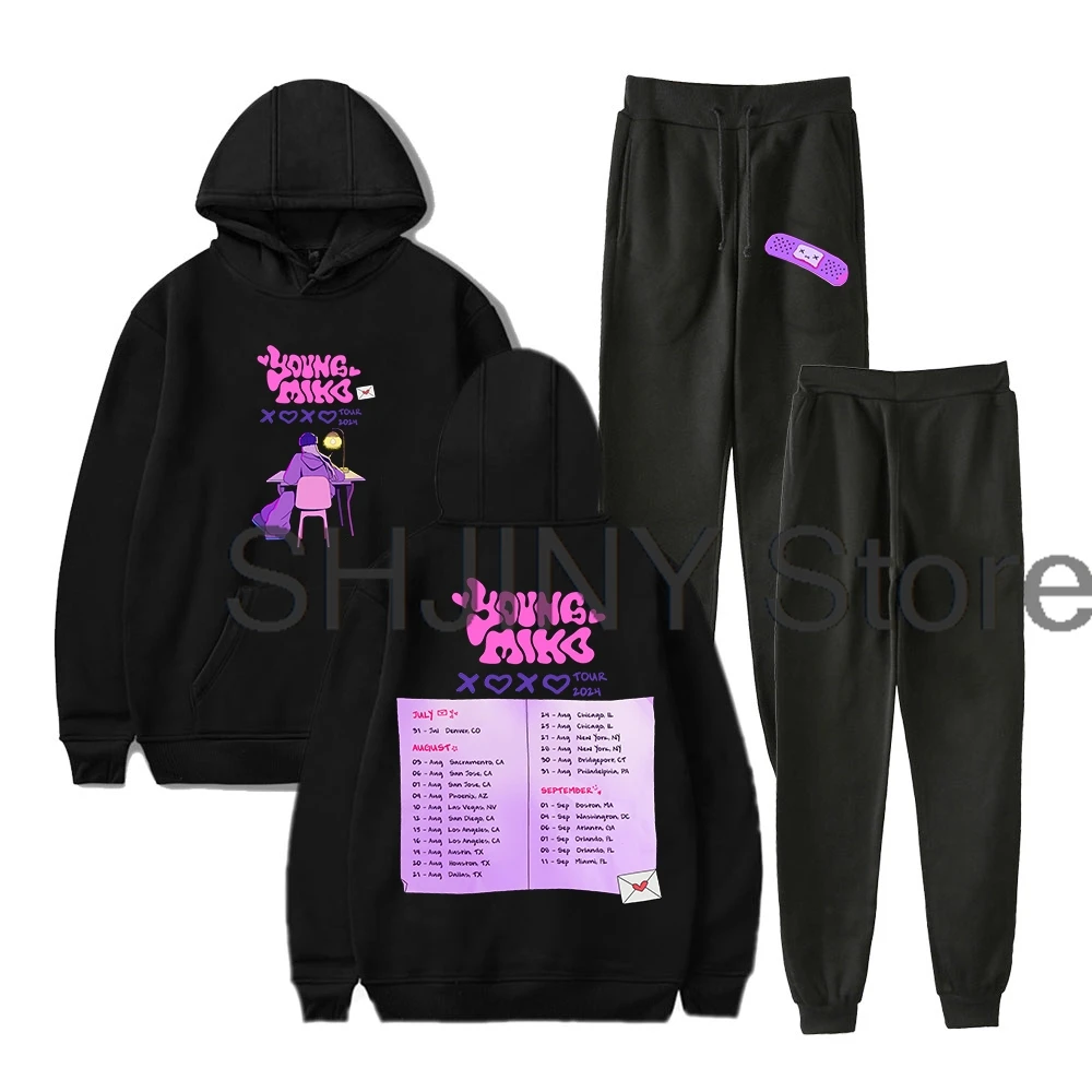 

Young Miko Tour 2024 Merch Hoodie Jogger Pants Two Piece Set Sweatshirts+Sweatpants Men Women's Set