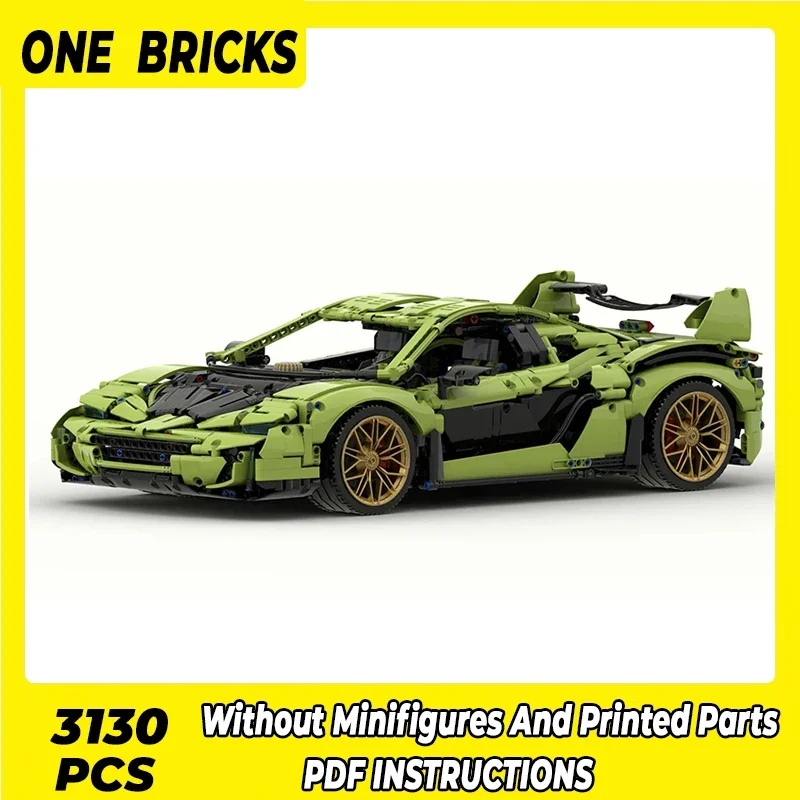 

Moc Building Blocks Supercar Model Speed Champion Technical Bricks DIY Assembly Construction Toys For Childr Holiday Gifts