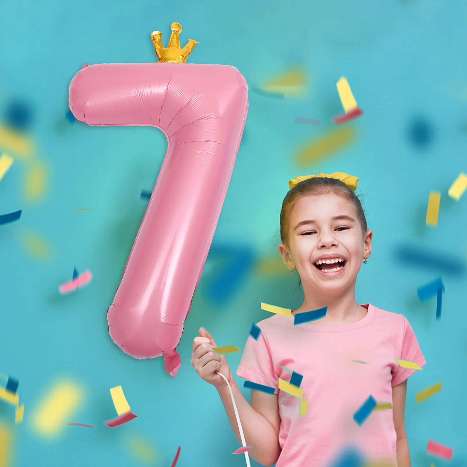 

Number Balloon 7 Aluminium Film Birthday Party Decoration Cute Lovely Balloon Photo Prop for Baby Shower Wedding Graduation