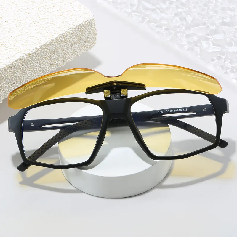 

OLLYMURS Cycling Sports Glasses Frame Polarized For Men and Women Fashion Trend TR90 Flip Cover Optical Prescription Sunglasses