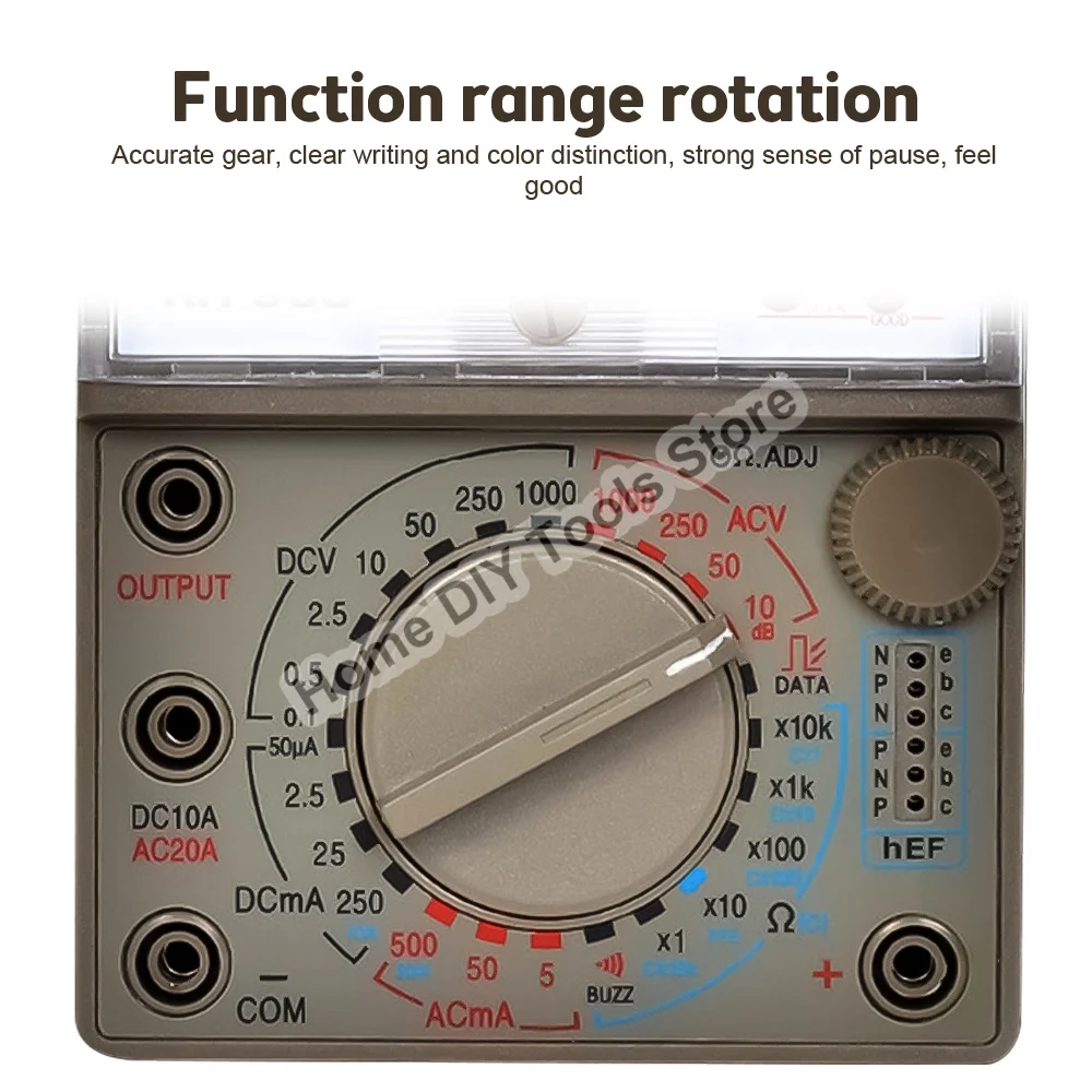 KH965 Analog Multimeter Universal Meter Pointer Display Electrical Tester AC DC Voltage Current Resistance With Test Pen Buzzer