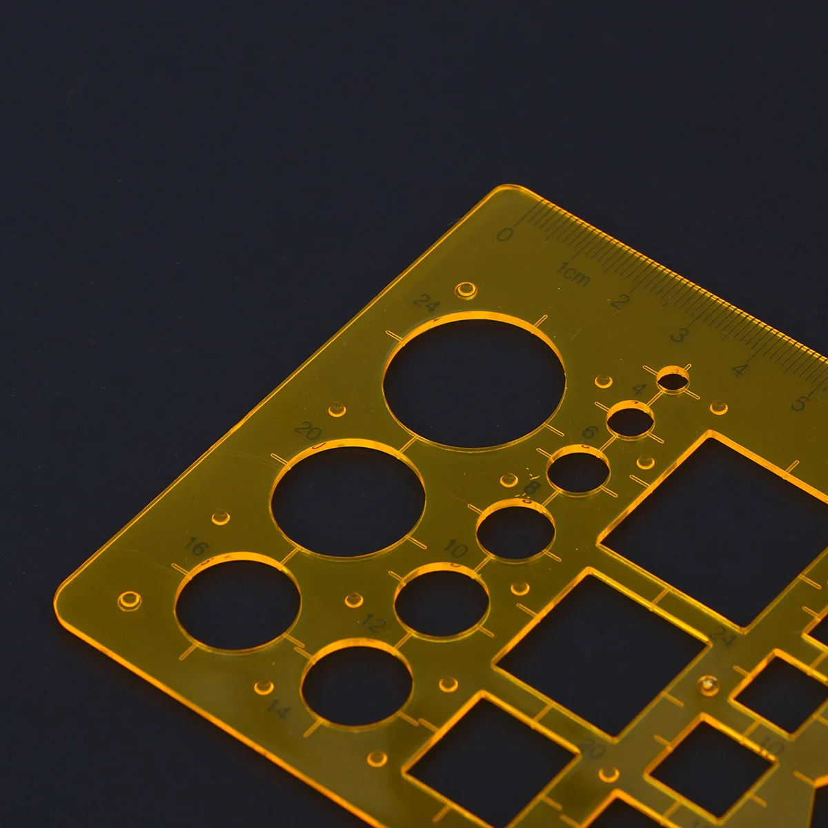 Reglas de plantilla de dibujo de diseño, juego de reglas curvas naranjas transparentes para herramienta de medición de dibujo de arquitectura, 6 uds.