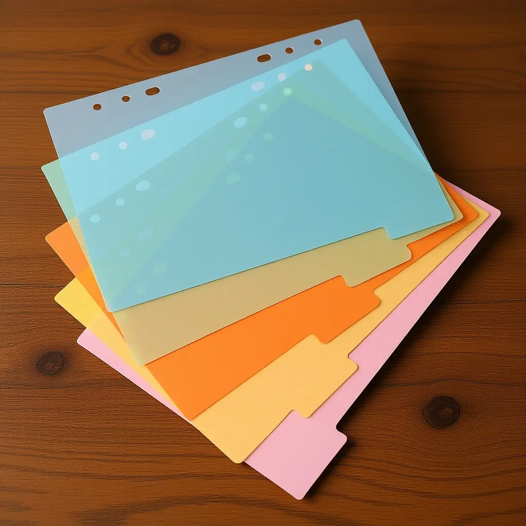 

10Pcs Plastic Index Tab Dividers for A5 Binder Notebook Colorful File Folder Label Dividers Organize Notes Study Office