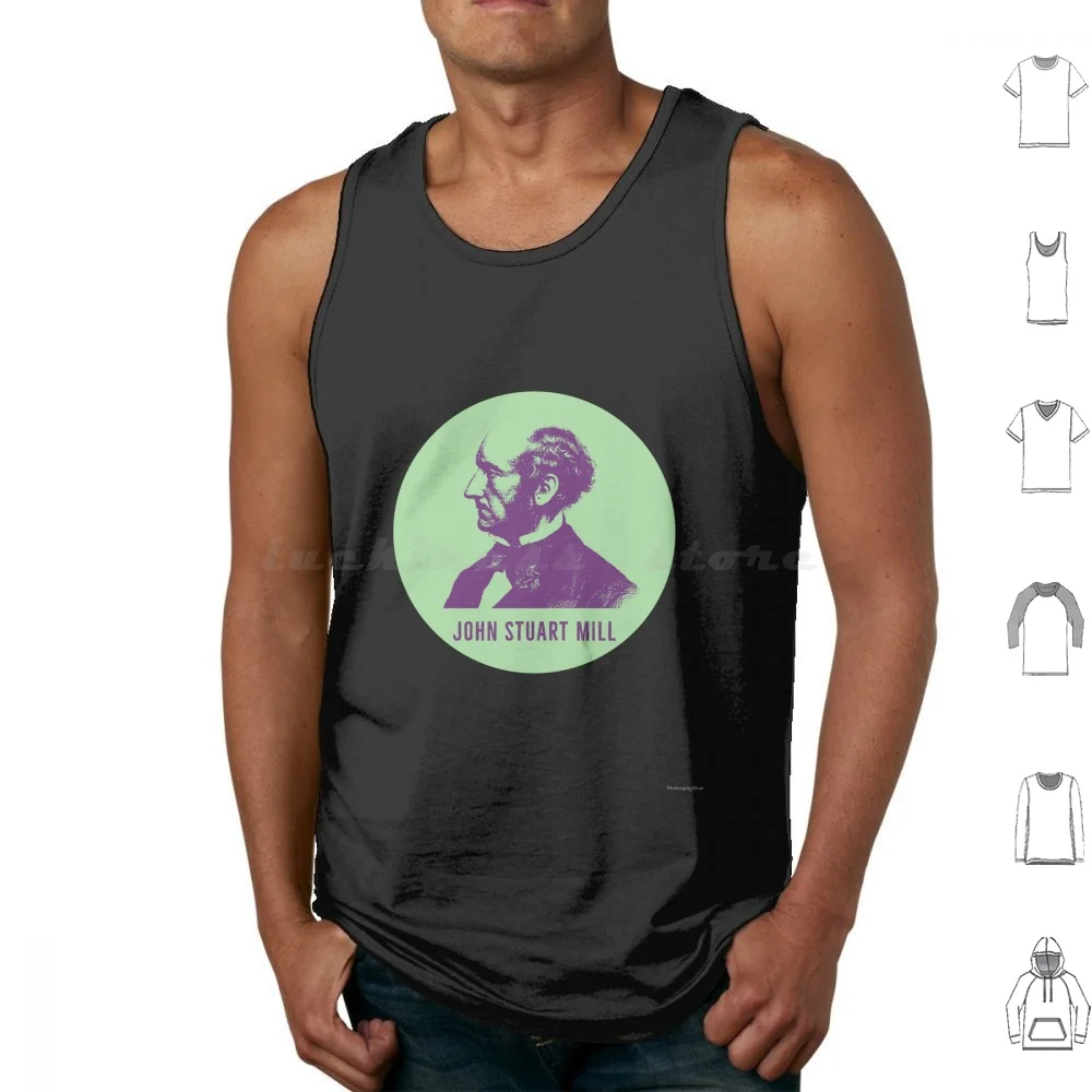 John Stuart Mill Classical Philosopher Tank Tops Vest Sleeveless John Stuart Mill Js Mill Utilitarian Utilitarianism Classic