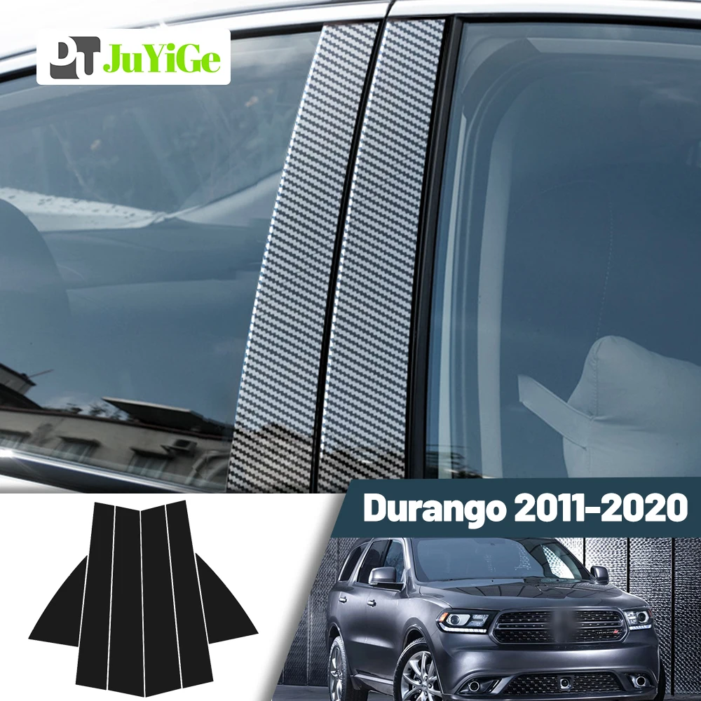 

Glossy Black Carbon Fiber Window Door Deal B C Pillar Post Cover Sticker For Dodge Durango 2011-2020 2012 2013 2014 2015