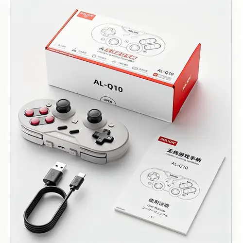 AOLION-mando inalámbrico con Bluetooth, Joystick Hall para Windows, Android, mac, iOS, Nintendo Switch 2/1, vapor somatosensorial