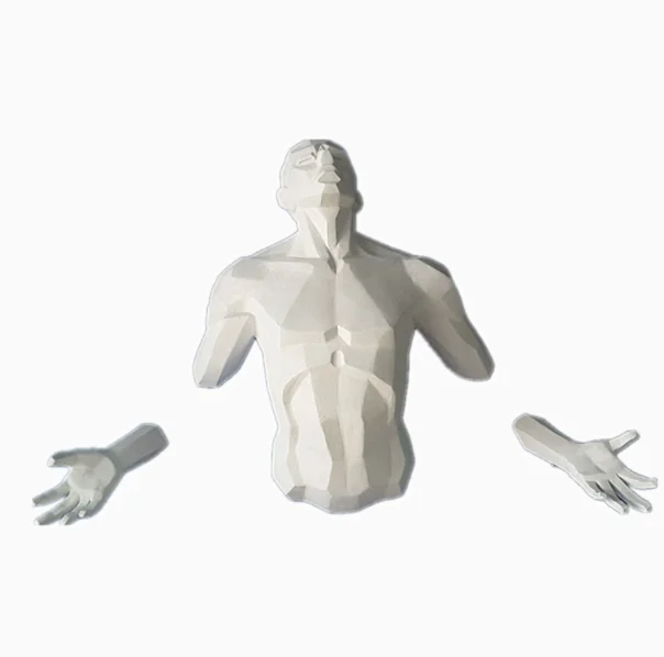 Custom Design Interior Decoration Pop Art 3D Handmade Wall Decoration Statue Art Work Sculpture Human Wall Art Sculpture