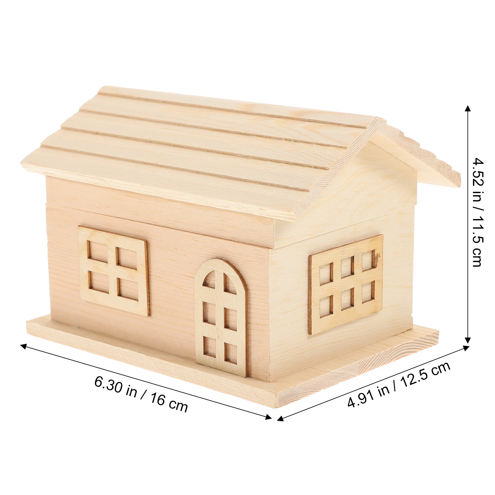 1 pçs retro caixa de poupança material madeira moeda banco divertido decorativo presente aniversário cofrinho de madeira em forma de casa brinquedo