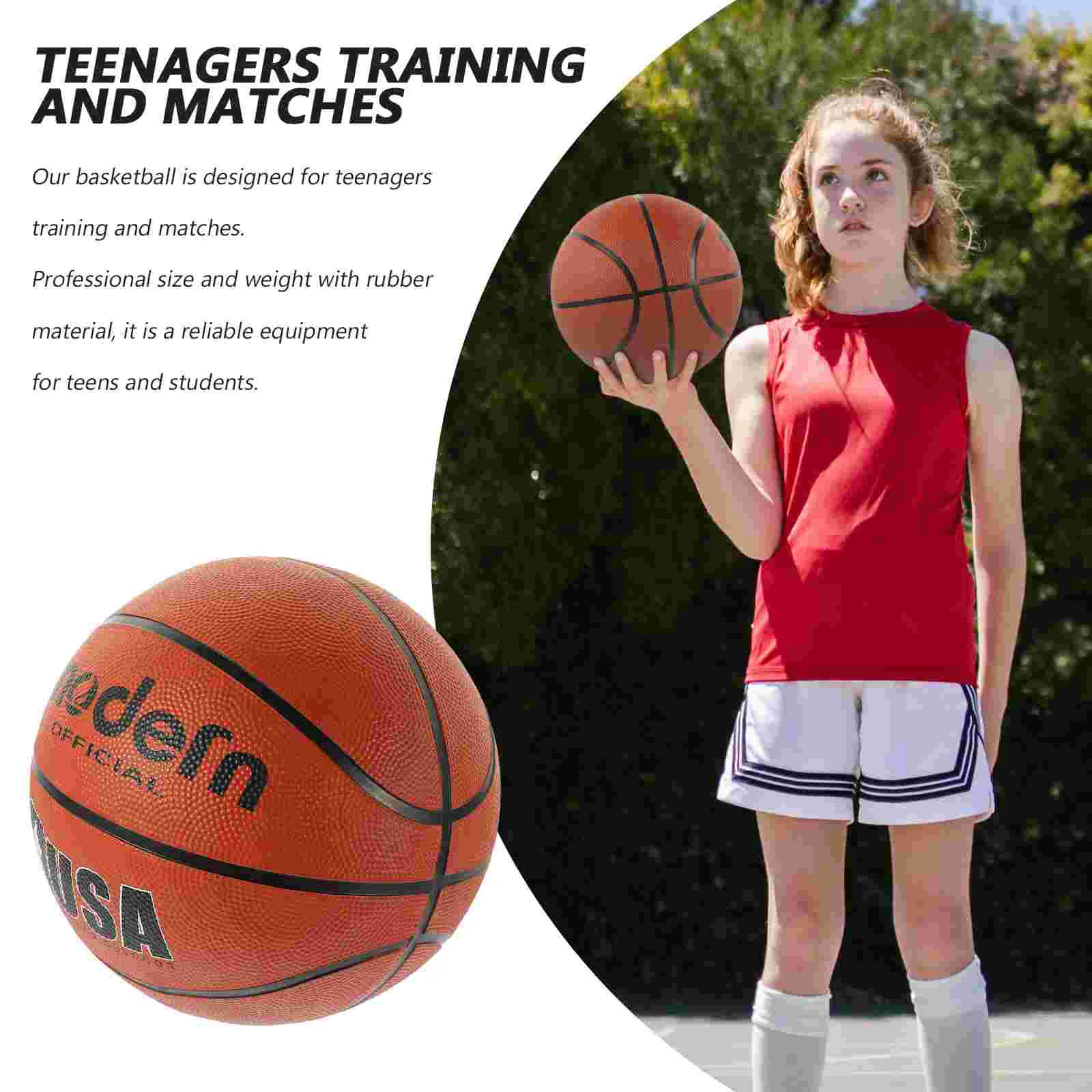 Basketball for Teens Basketballs Standard Outdoor Profession Rubber Professional