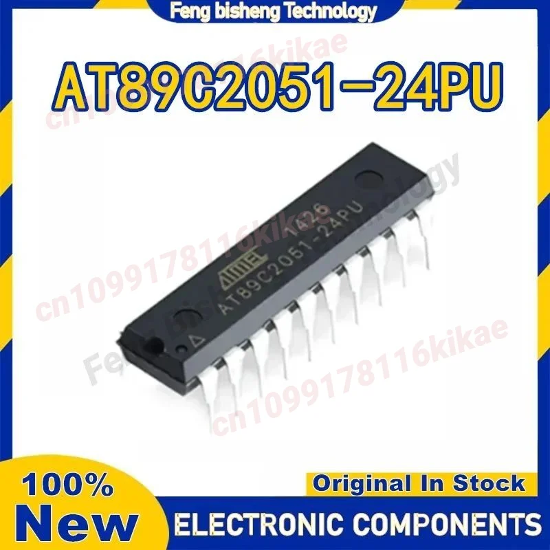 5 PZ AT89C2051-24PU AT89C2051-24 AT89C2051 AT89C AT89 AT IC Chip MCU DIP-20 in magazzino