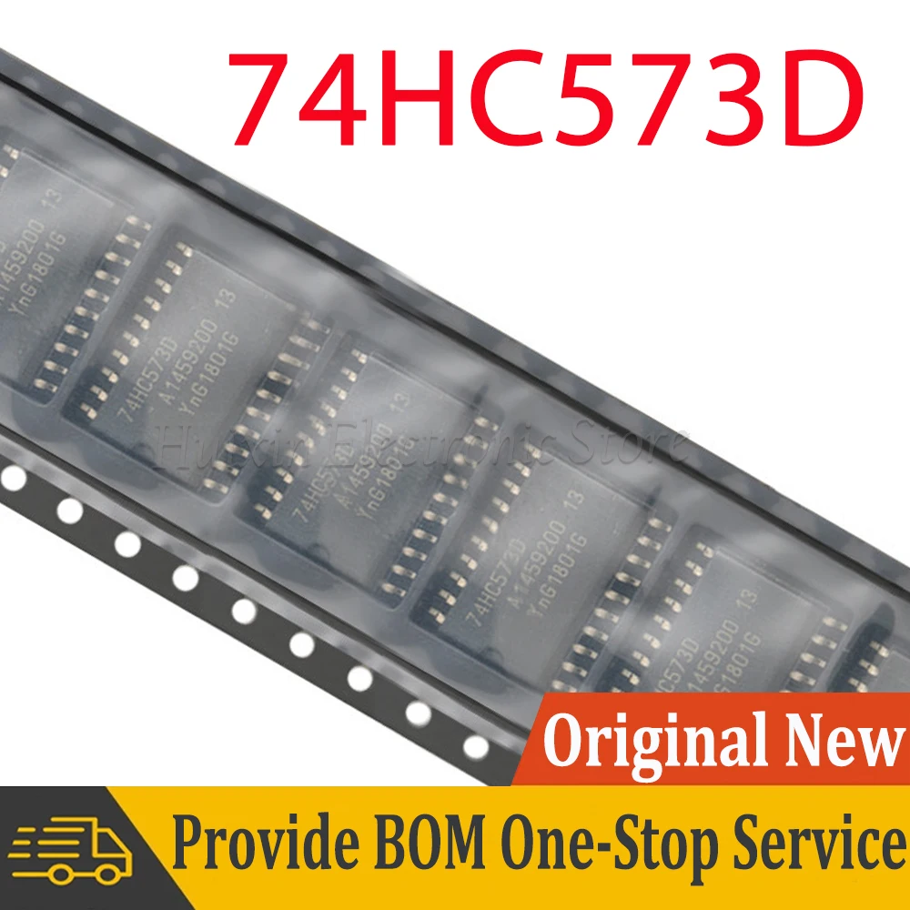 

2-10pcs 74HC573D 653 SOIC-20 74HC573 SOIC20 Three-state Output Eight-way D-type Transparent Latch Logic SMD IC Chip New Original
