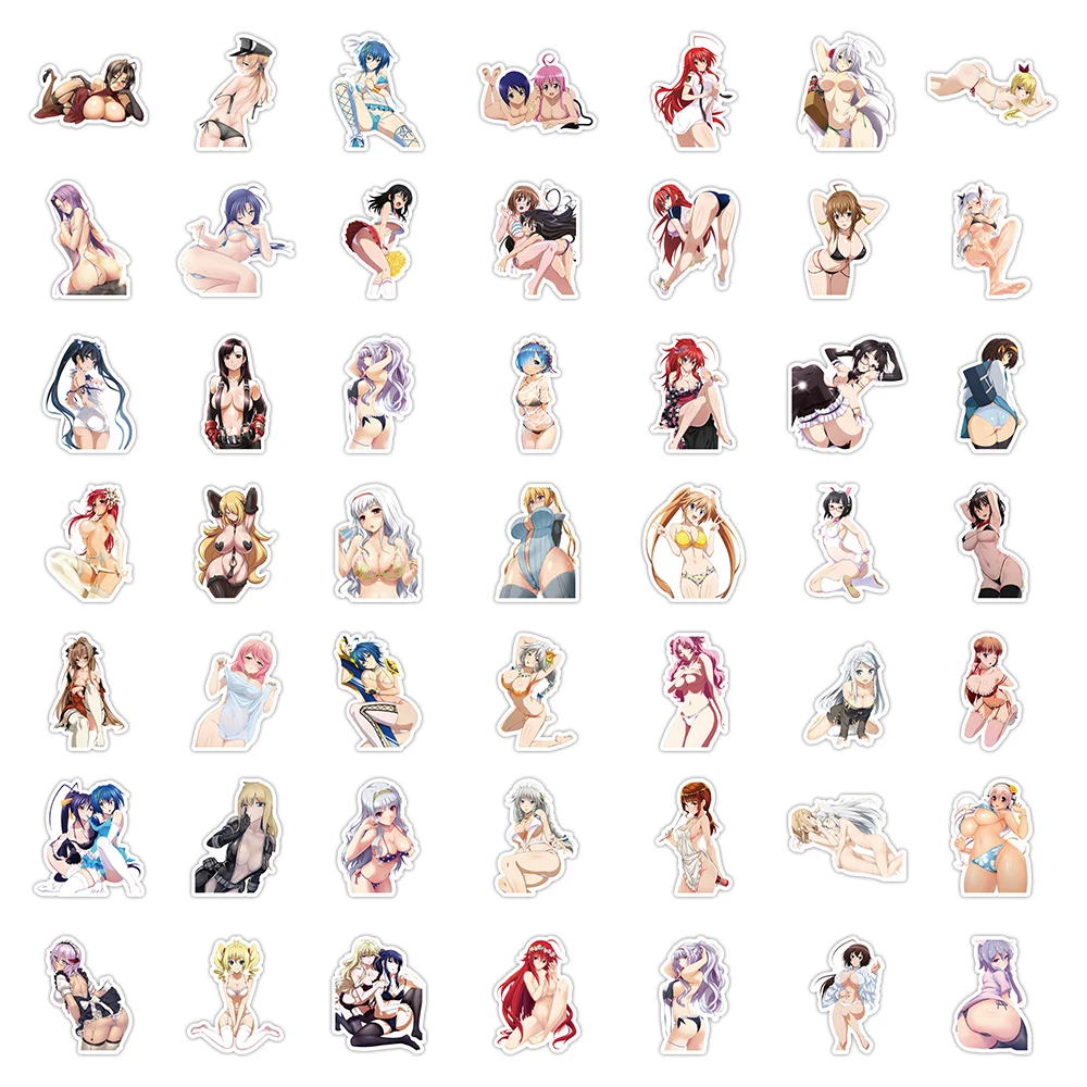 50pcs Bikini Sexy Temptation Sweet Girl (18+) Adult Series Luggage Computer Laptop Waterproof Sticker