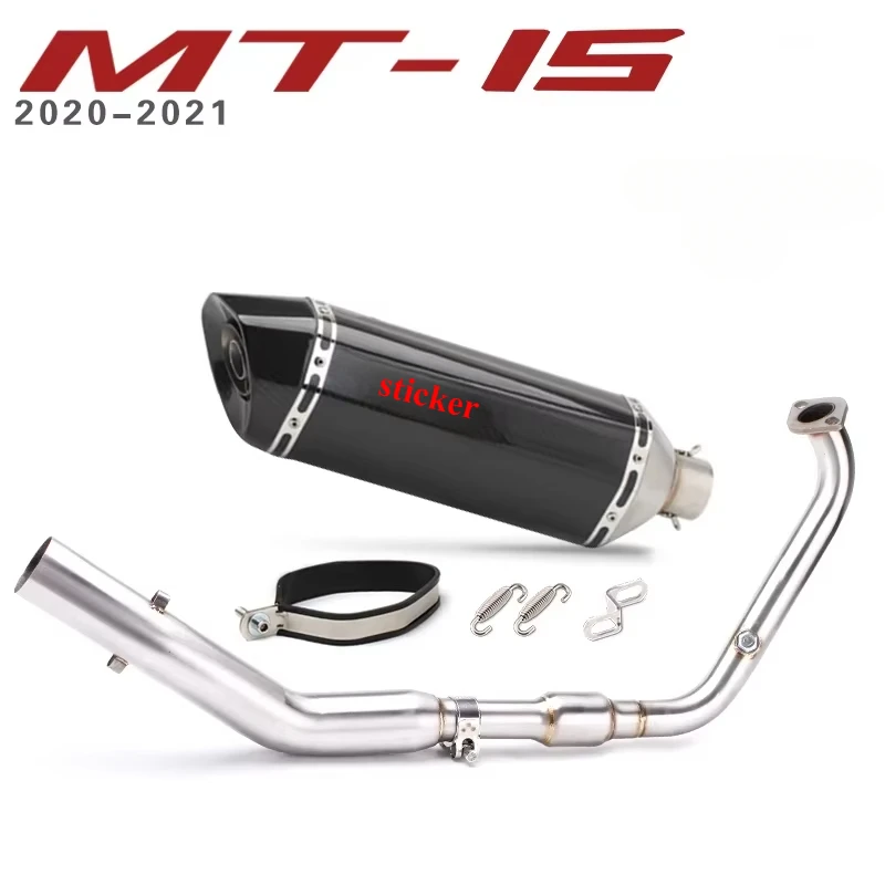 

YZF R15 MT15 Full Set Modify Exhaust Muffler Silencer Middle Link Pipe Stainless Steel For Yamaha YZF R15 MT-15 2020-2021Jiu