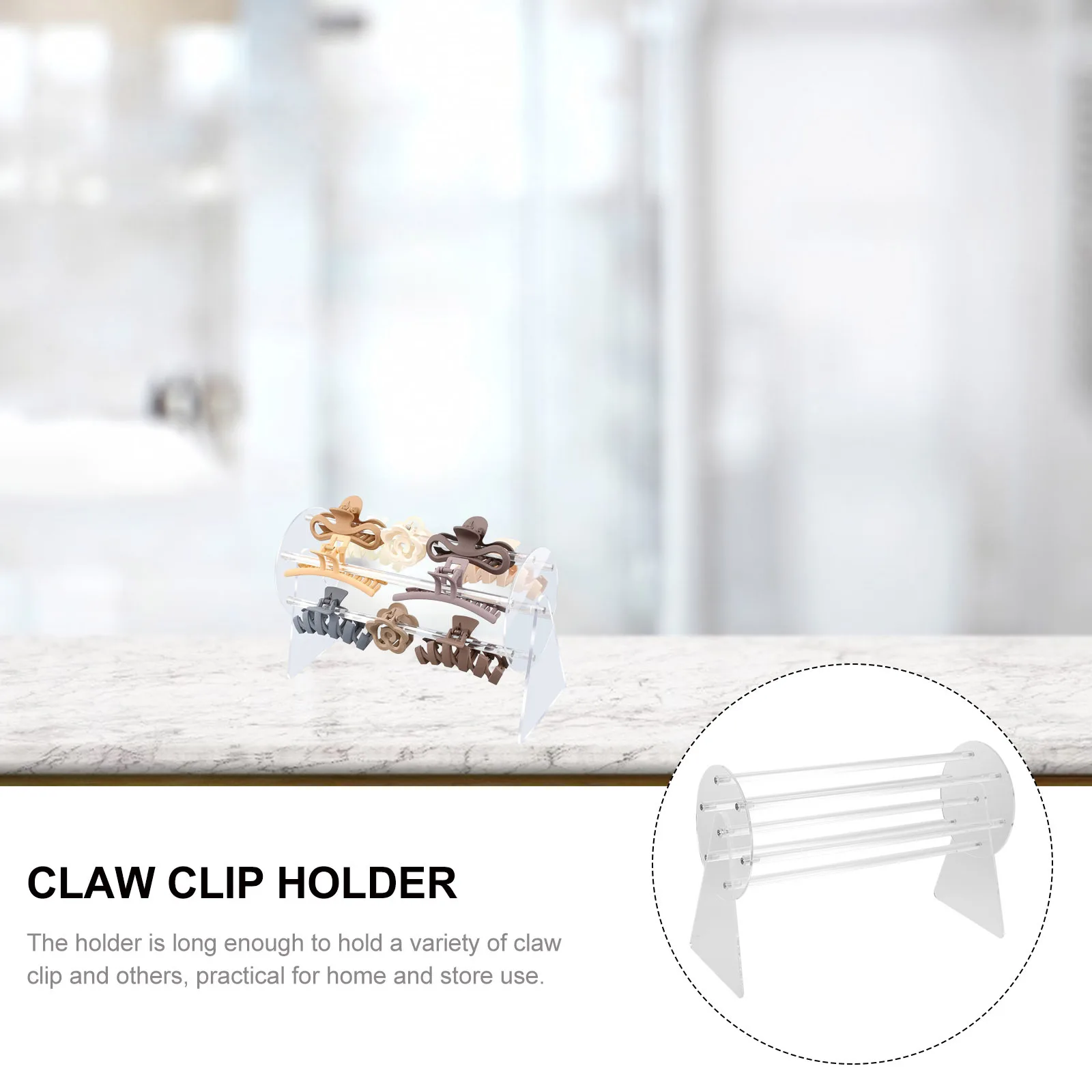 

Повязка на голову, органайзер для ювелирных изделий, акриловая стойка для дисплея для браслета с зажимом для когтей, резинка для волос, держатель для хранения браслета, подставка, настольный дисплей