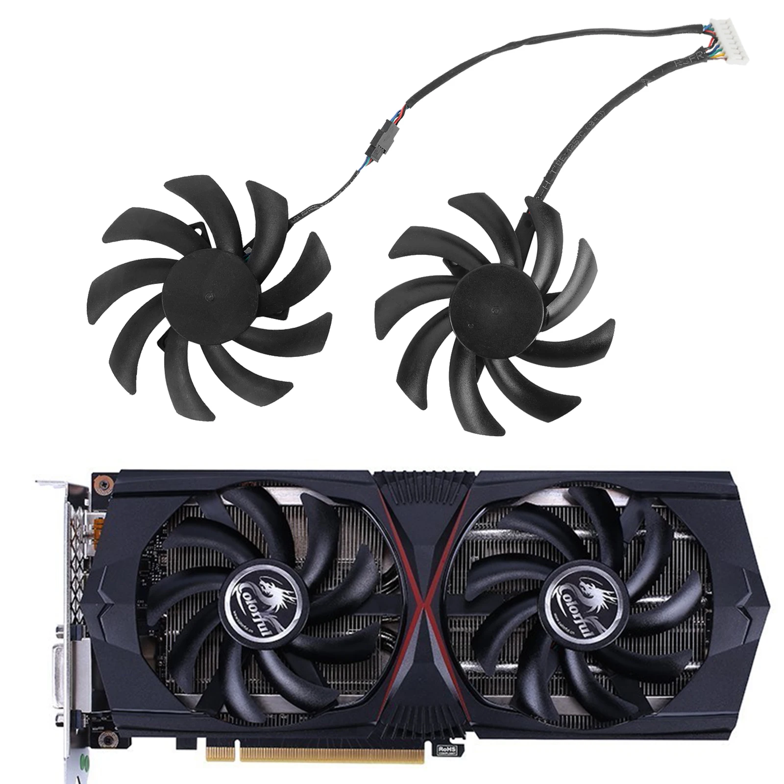 

New 85MM 8pin RTX 2060 6G-V Graphics Card cooling Fan Replace For Colorful GeForce RTX 2060 6G-V Video Card Cooler Fan